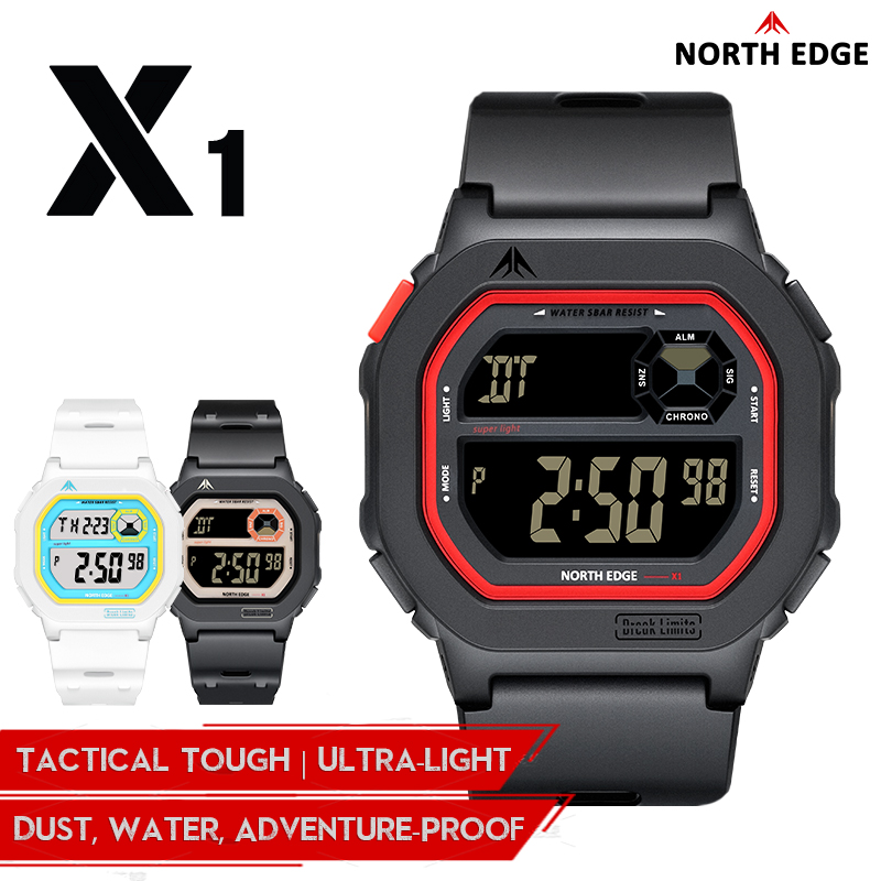 Tide Watch Surf - NORTH EDGE X1 Kwadratowy Ekran Cyfrowy