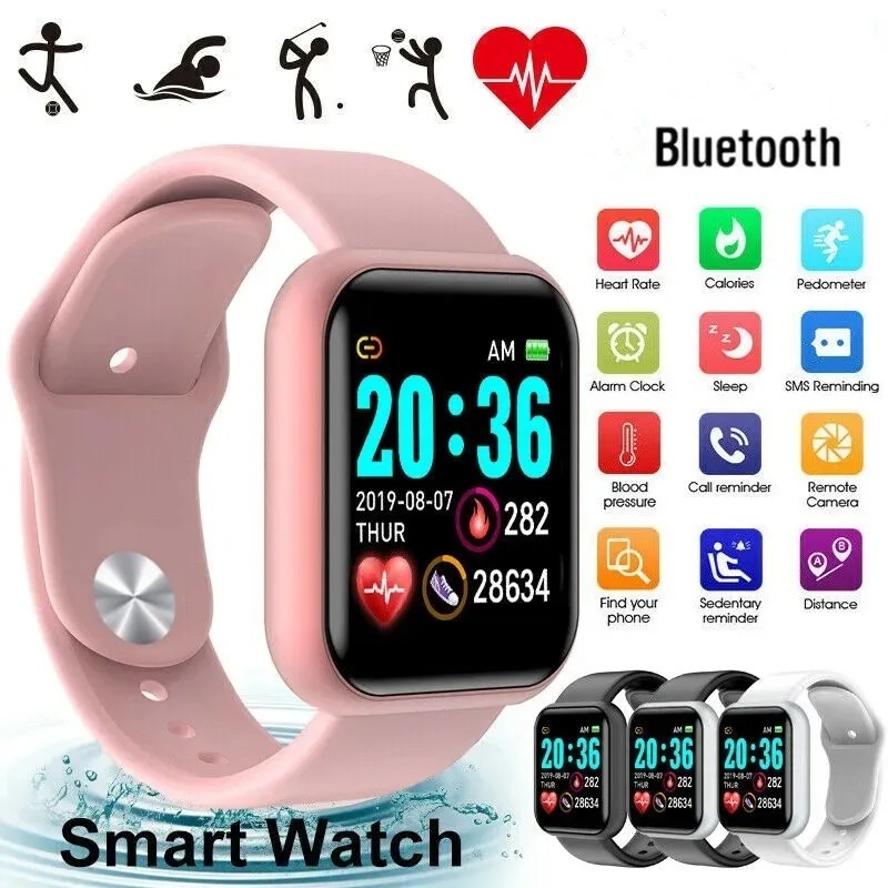Watch Smart Y68 - Smartwatch Sportowy Damski Męski Bransoletka Zegarek