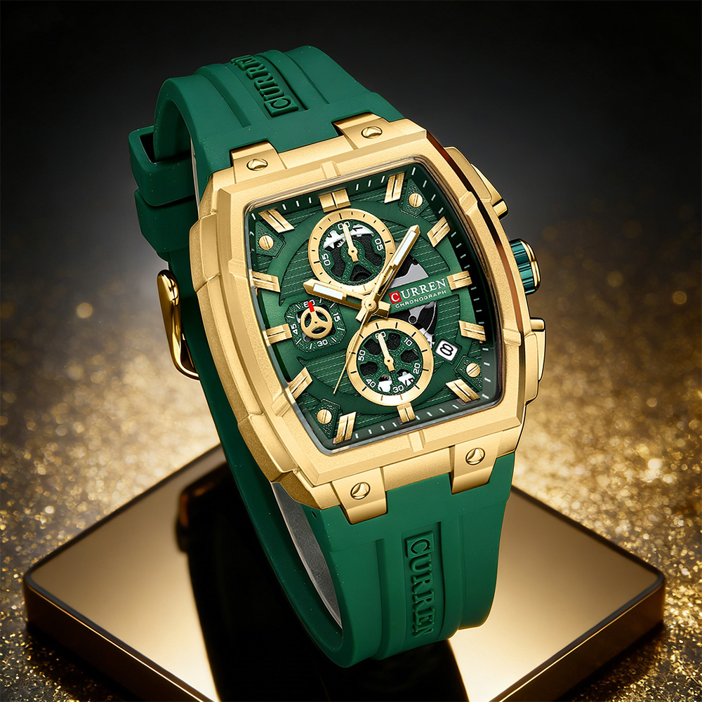 Chronograph Sport Watch - CURREN Luksusowy Zegarek Męski Vintage Sportowy