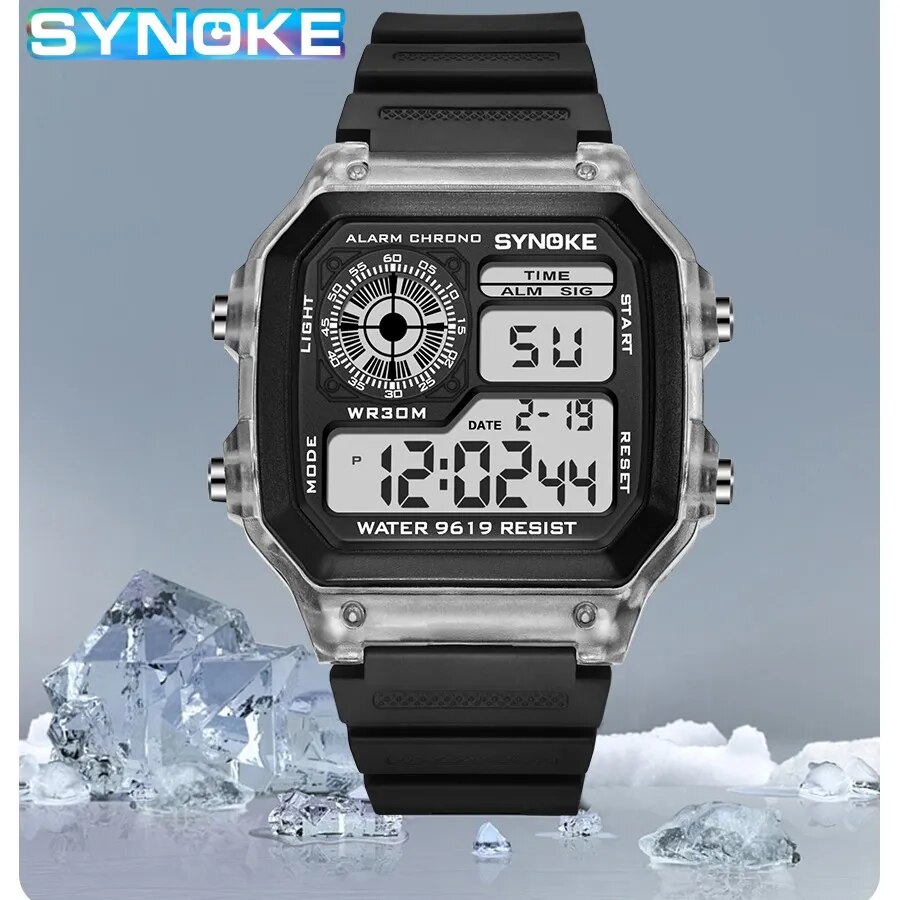 Tide Watch Surf - SYNOKE zegarki cyfrowe mężczyźni sport Luminous