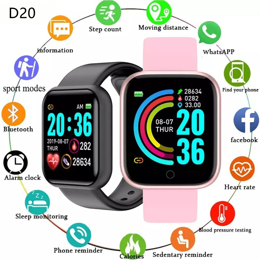 Watch Smart Y68 - D20 y68 Inteligentne zegarki Elektroniczny smartwatch