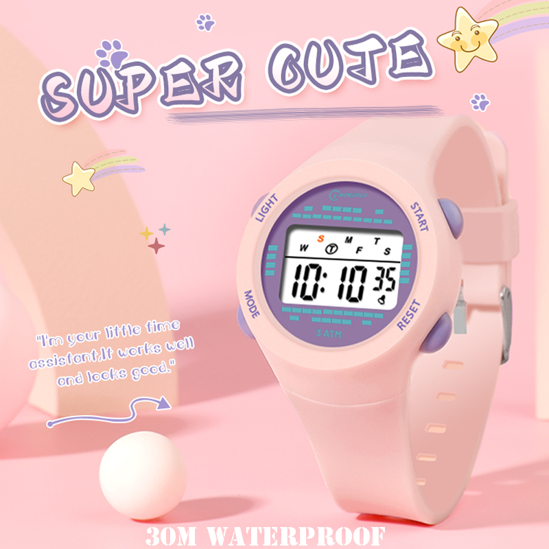 Smartwatch Watches For Kid Boy Waterproof - Elektroniczny zegarek dla dzieci Dziewczyna Różowy