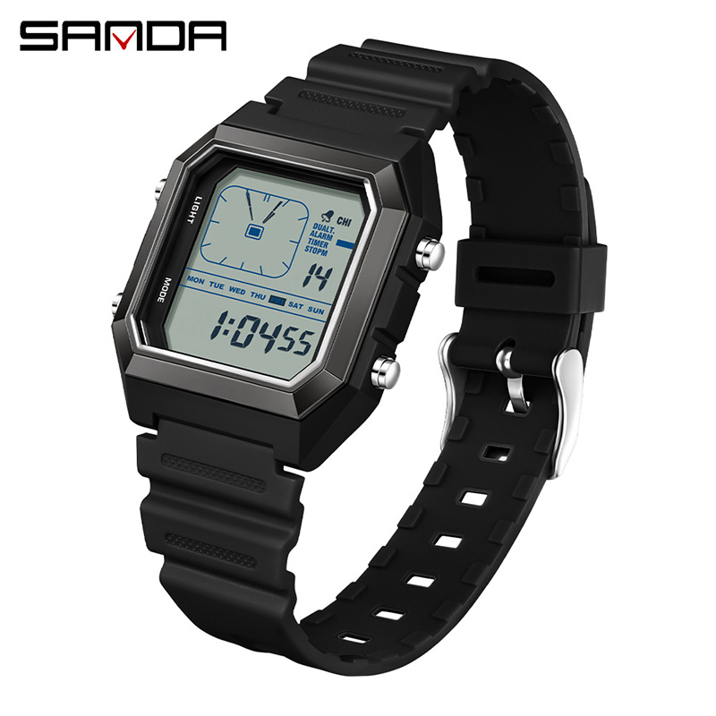 Tide Watch Surf - SANDA 6307 Nowy Męski Cyfrowy Wielofunkcyjny