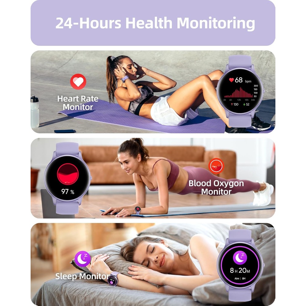Inteligentny zegarek z funkcją – Smartwatch Purple Watches For Women recenzja i cena