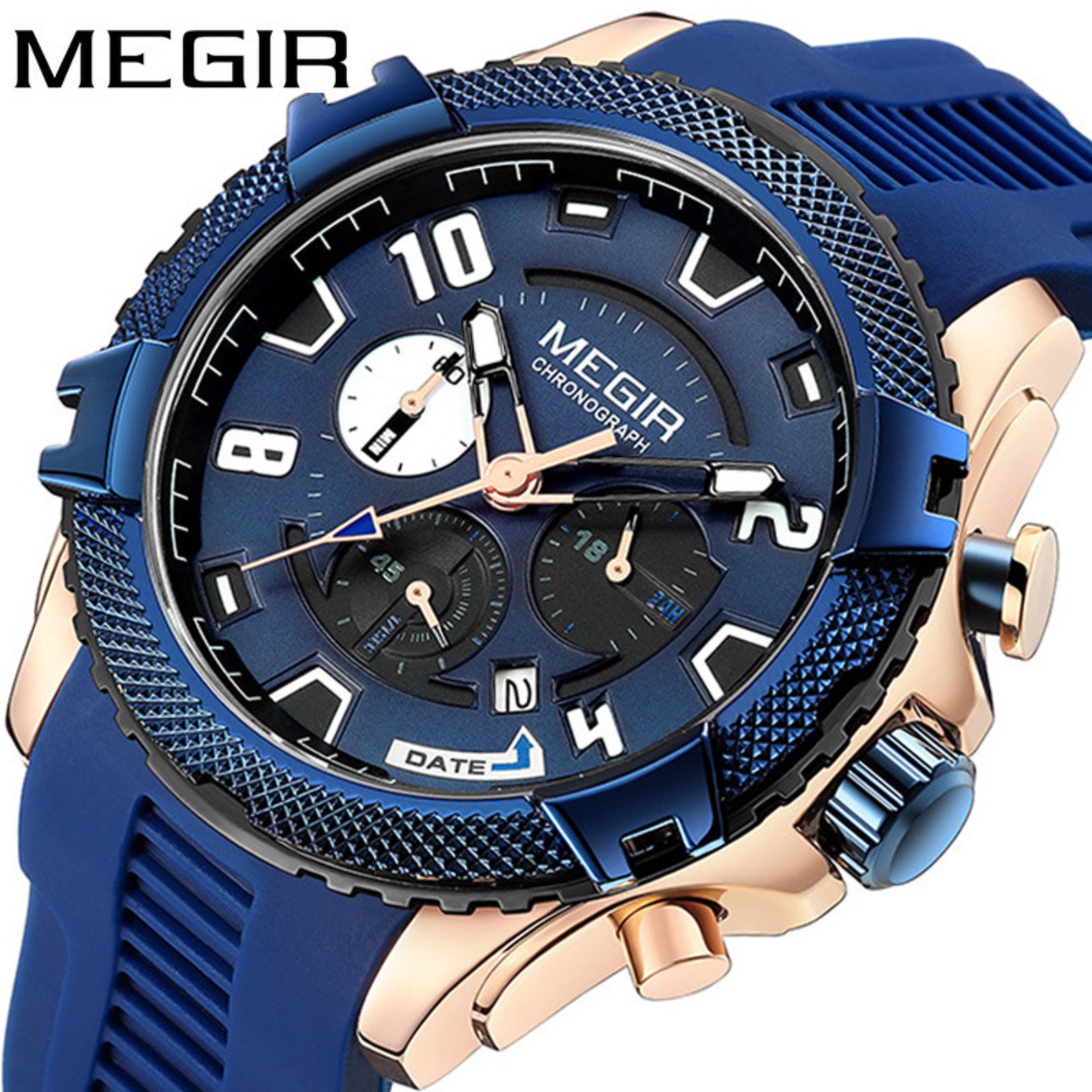 Zegarki męskie MEGIR z chronog – Chronograph Sport Watch recenzja i cena
