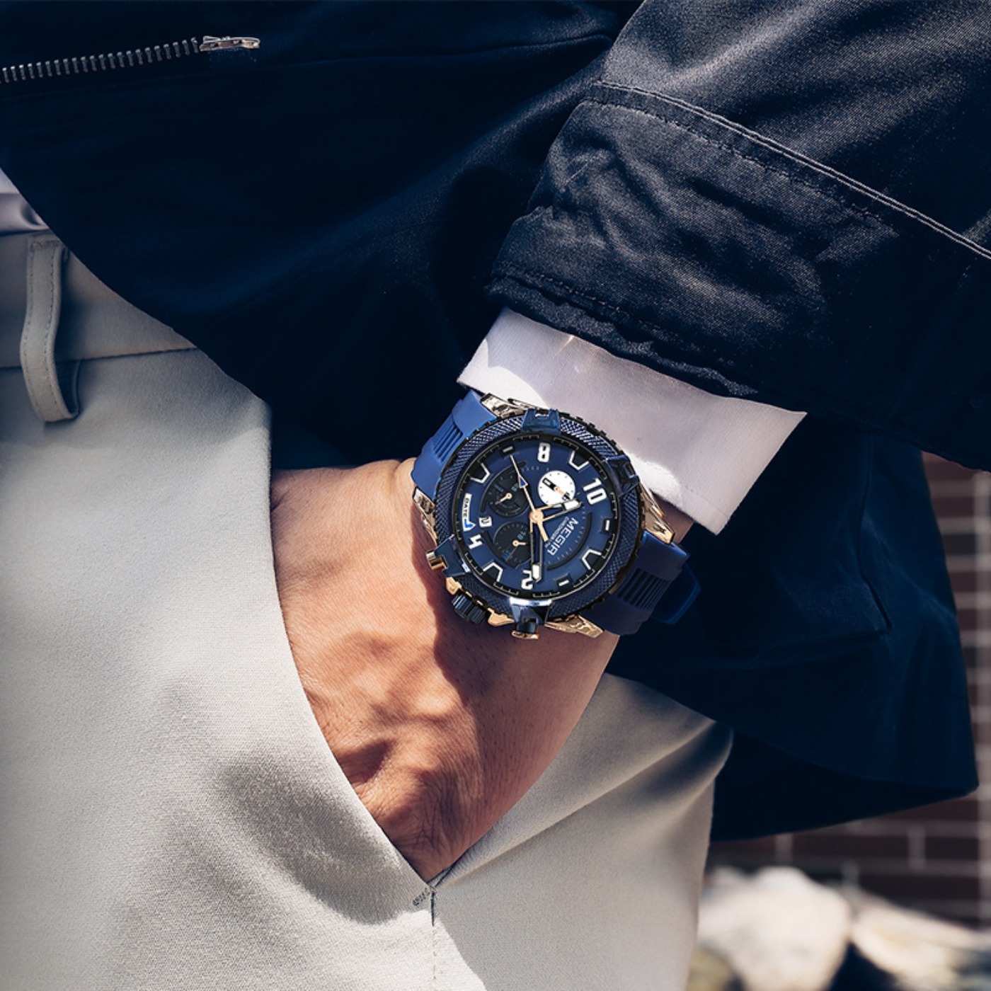 Zegarki męskie MEGIR z chronog – Chronograph Sport Watch recenzja i cena