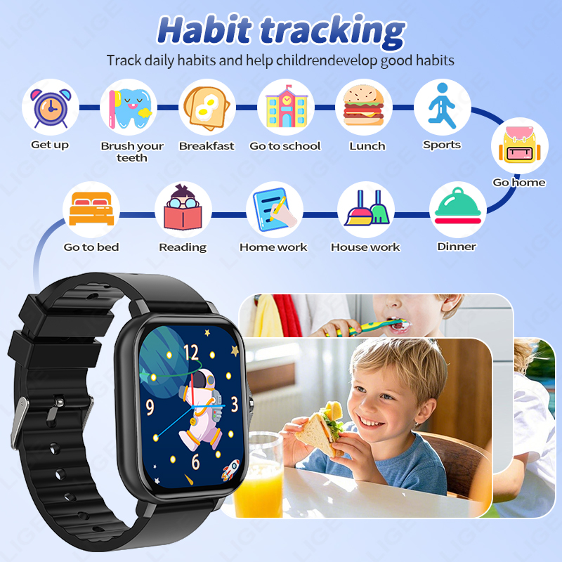 LIGE 2025 Audiobook Smartwatch – Smartwatch Digital Watches For Kid Boy With Alarm recenzja i cena