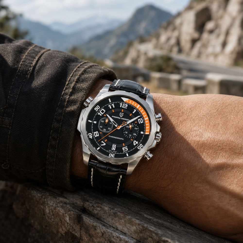 PAGANI DESIGN Klasyczny skórza – Chronograph Sport Watch recenzja i cena