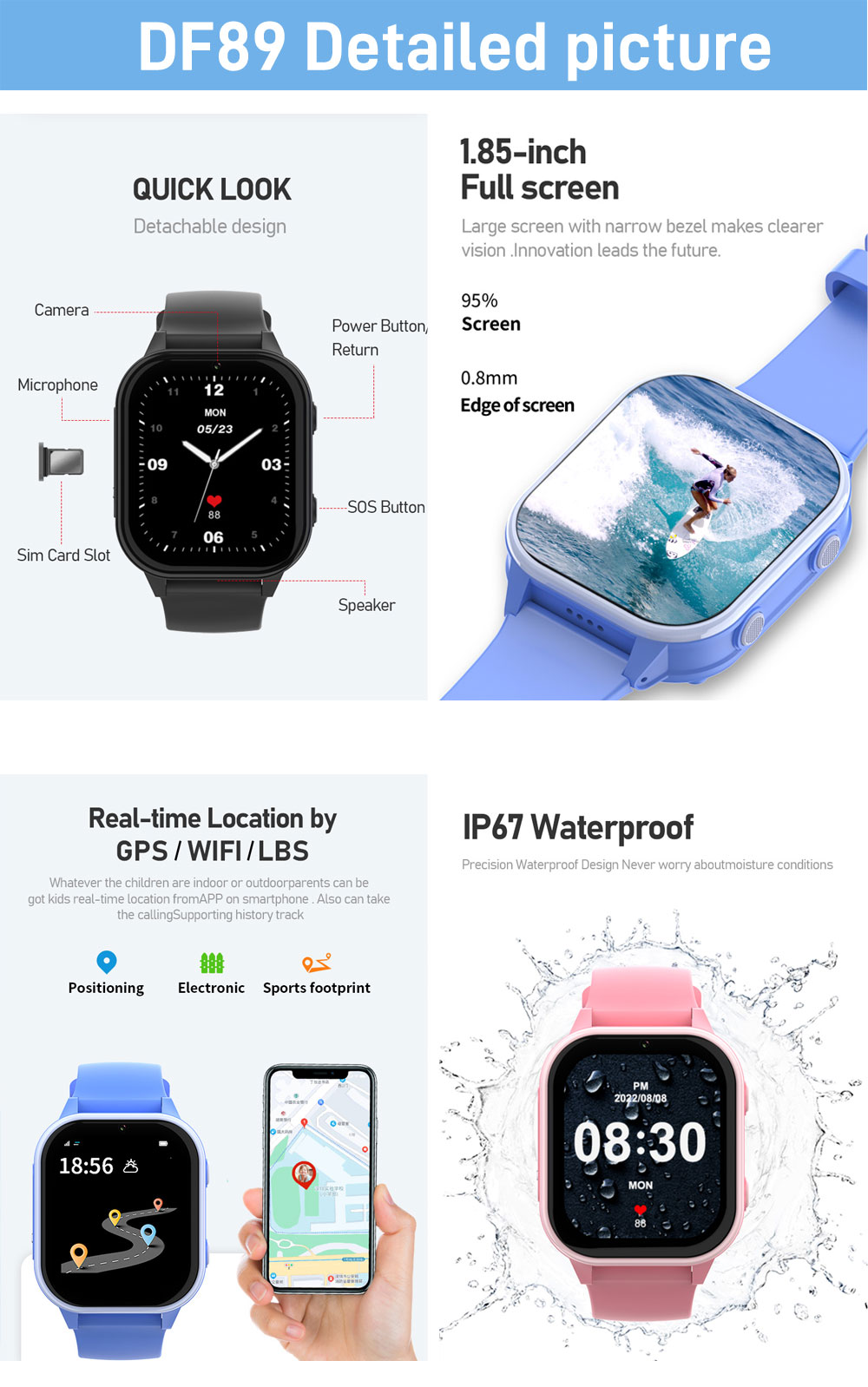 2G 4G Inteligentny zegarek dla – Smartwatch Watches For Kid Boy Waterproof recenzja i cena